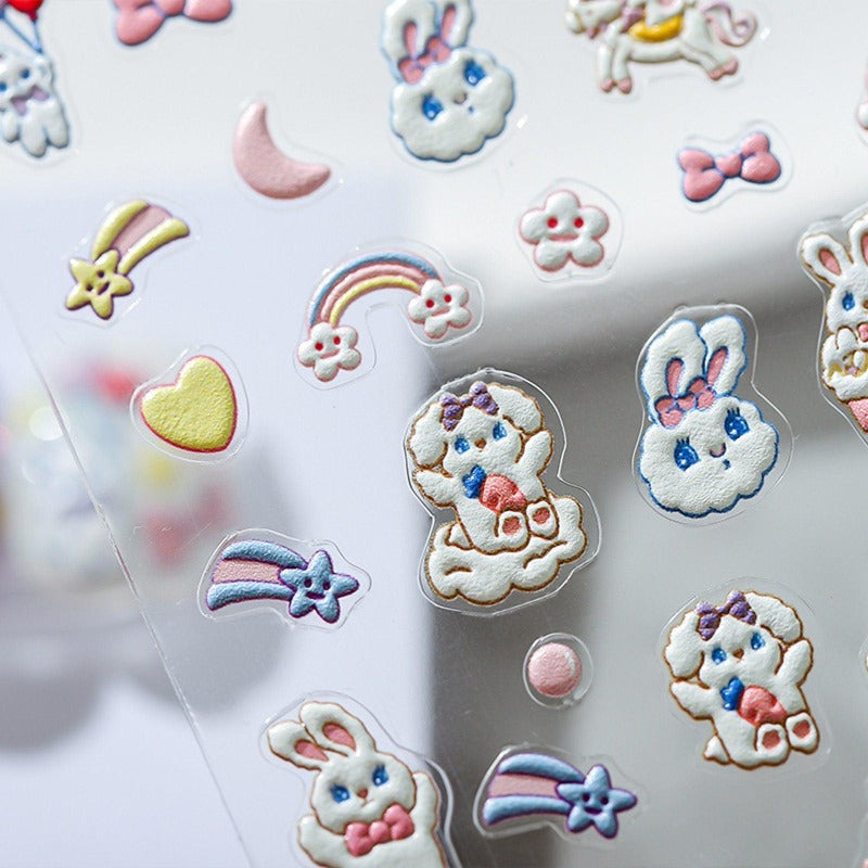 cute bunny nail decal sticker