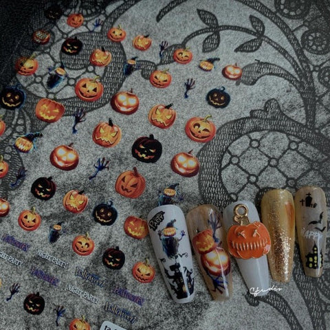 pumpkin nail sticker