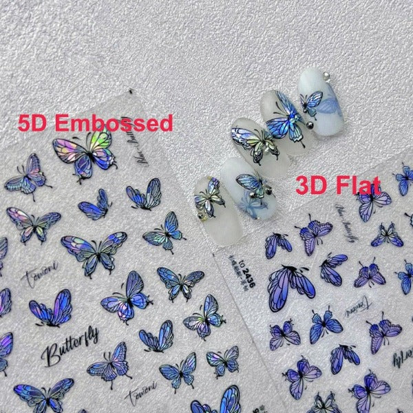 butterfly design nail sticker