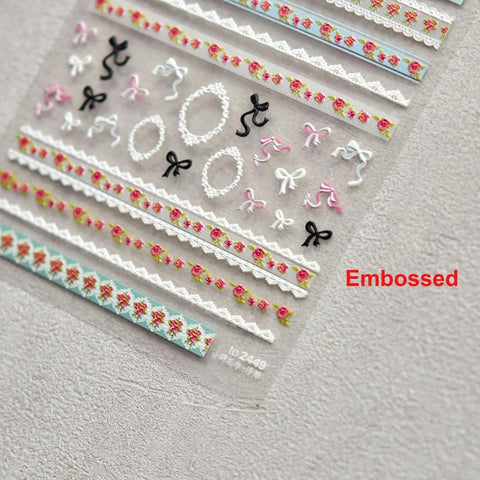 wedding flower nail sticker
