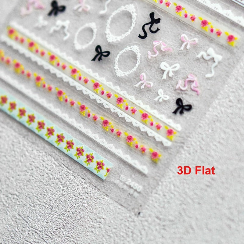 3d strip nail decal