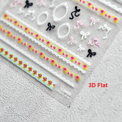 3d strip nail decal
