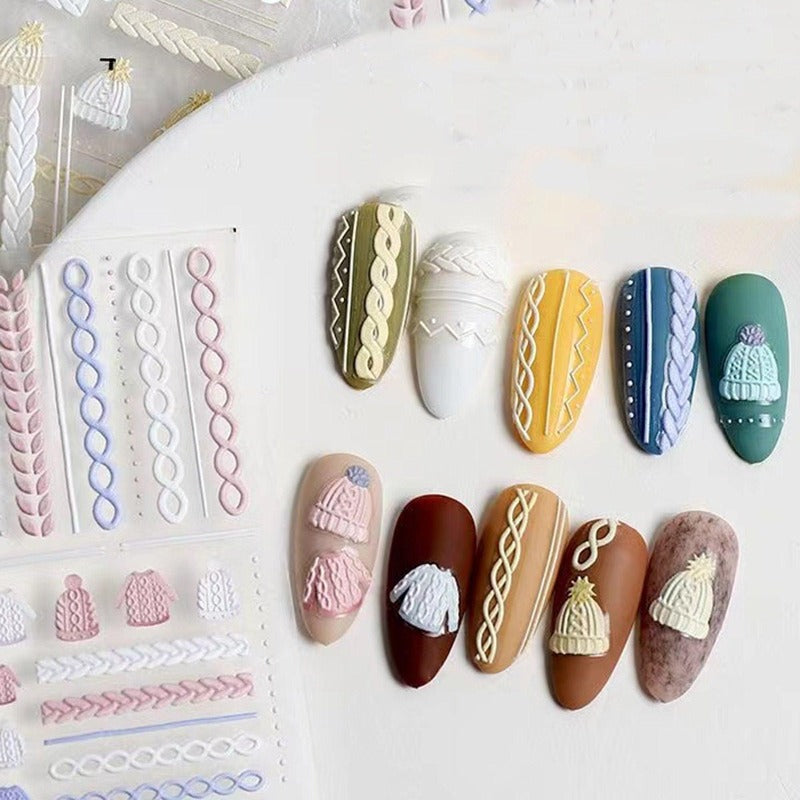 winter sweater nail decal