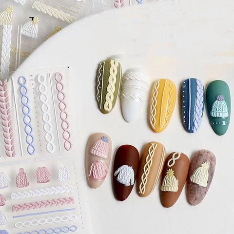 winter sweater nail decal