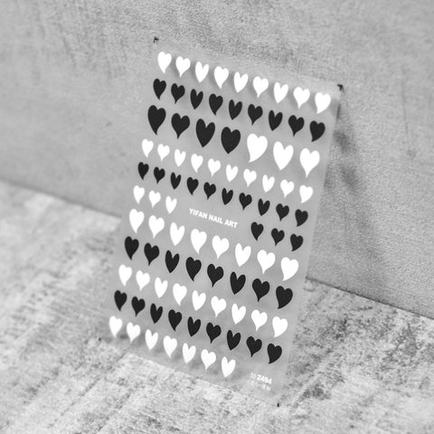 Heart Nail Stickers, Heart Nail Decals, Heart Nail Art, Nail Decal Art, 3D Nail Stickers, DIY Nails - Miss Fairy Nails
