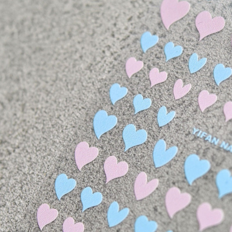 Heart Nail Stickers, Heart Nail Decals, Heart Nail Art, Nail Decal Art, 3D Nail Stickers, DIY Nails - Miss Fairy Nails