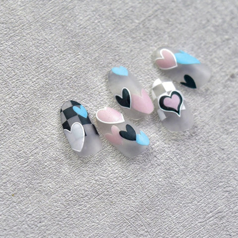 Heart Nail Stickers, Heart Nail Decals, Heart Nail Art, Nail Decal Art, 3D Nail Stickers, DIY Nails - Miss Fairy Nails