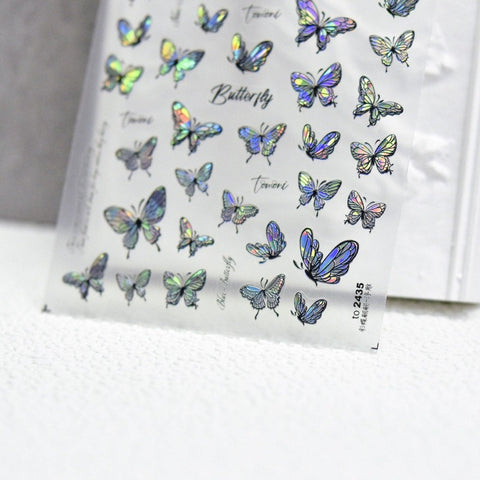 embossed butterfly nail sticker