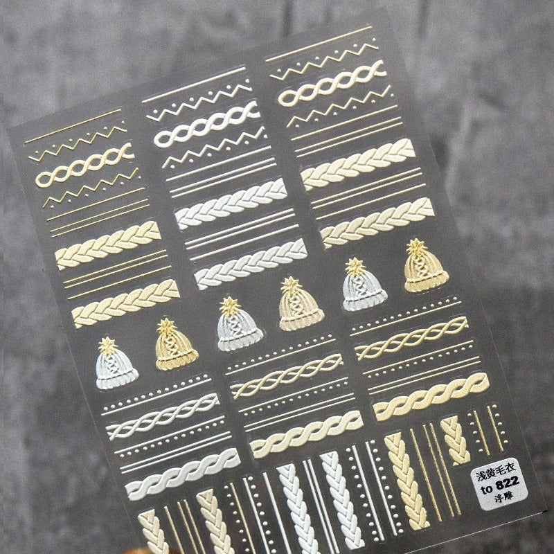 sweater nail decals