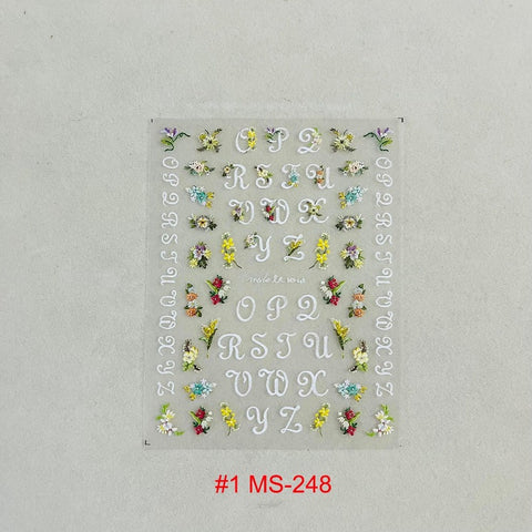 floral nail sticker