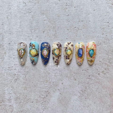 Gold Stamp Nail Stickers, Nail Decals, 5D Embossed Nail Stickers, DIY Nails - Miss Fairy Nails
