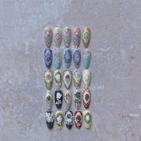 Rose Nail Stickers, Flower Nail Decals, Rose Nail Art, Nail Decal Art, Embossed Nail Stickers, DIY Nails, Nail Designs - Miss Fairy Nails