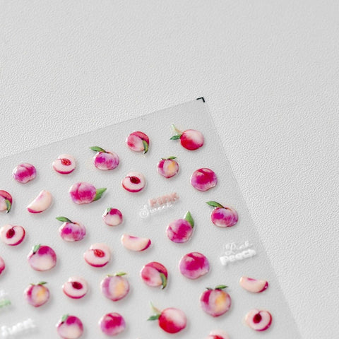 Peach Nail Stickers, Peach Nail Decals, Jelly Style Nail Stickers, Fruit Nail Decals, Nail Supplies, DIY Nails - Miss Fairy Nails
