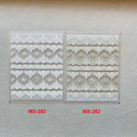 lace wedding nail stickers